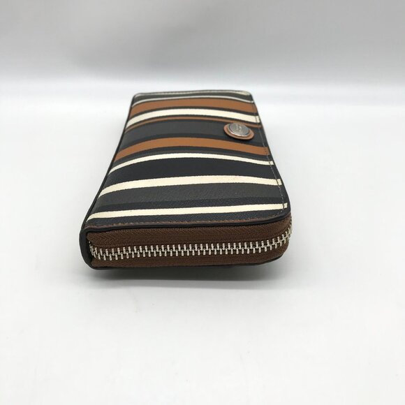 Coach Brown Leather Peyton Accordion Zip Wallet - Picture 3 of 10